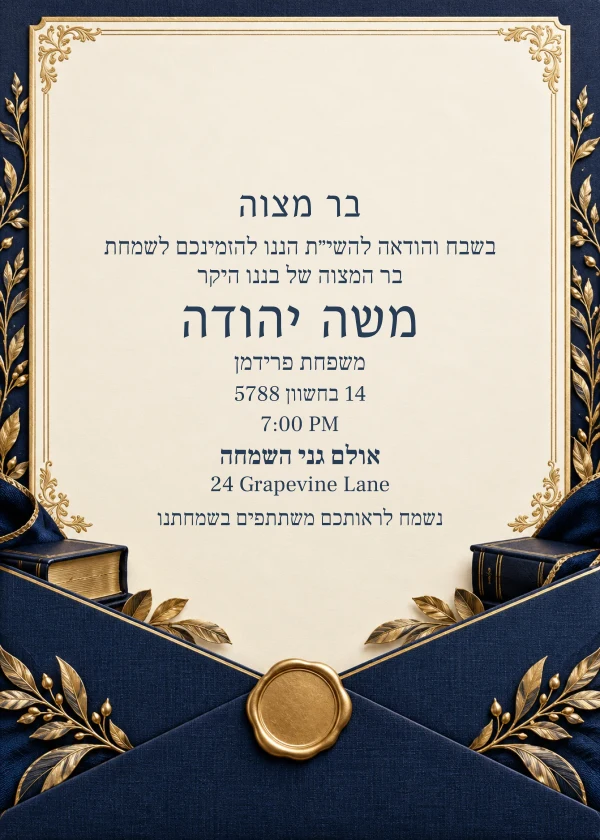 The Navy Seal — invitation sample with editable text