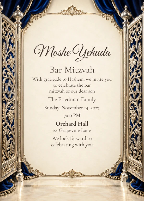 The Silver Gates · Personal Letter — invitation sample with editable text