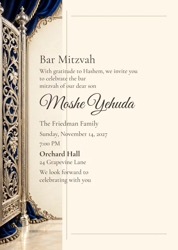 The Silver Gates · Side Letter — invitation sample with editable text