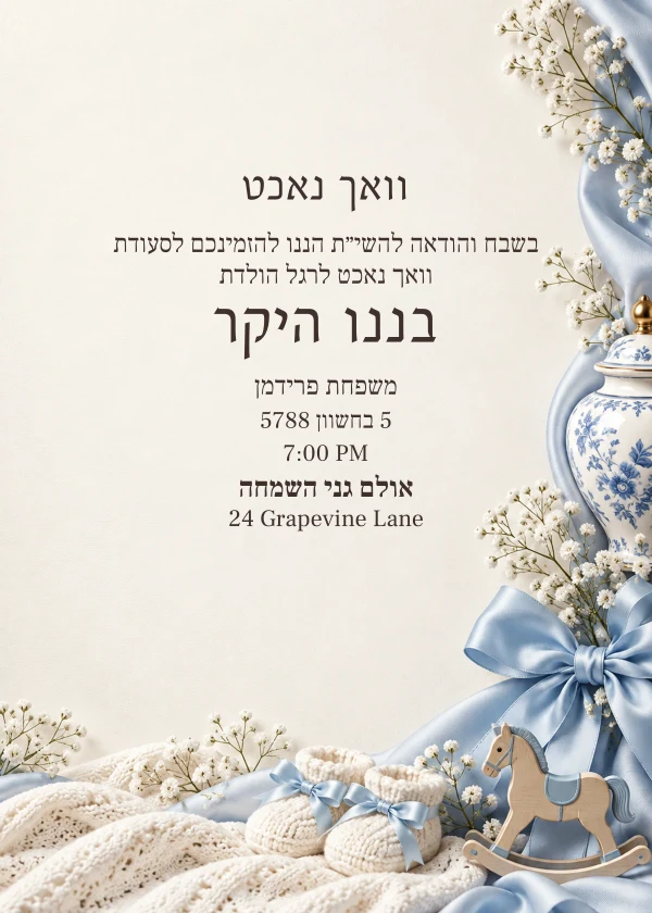 Little Heirloom · Heirloom — invitation sample with editable text
