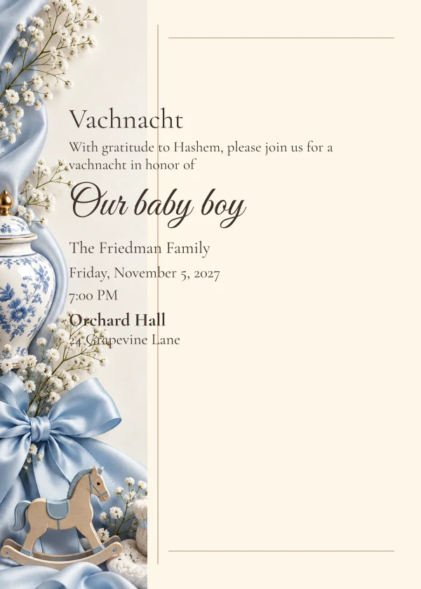 Little Heirloom · Side Letter — invitation sample with editable text