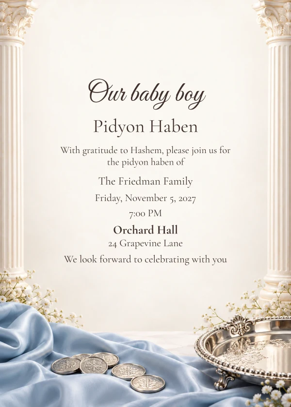 Silver Redemption · Personal Letter — invitation sample with editable text