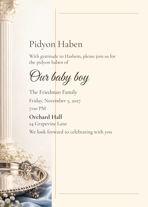 Silver Redemption · Side Letter — invitation sample with editable text