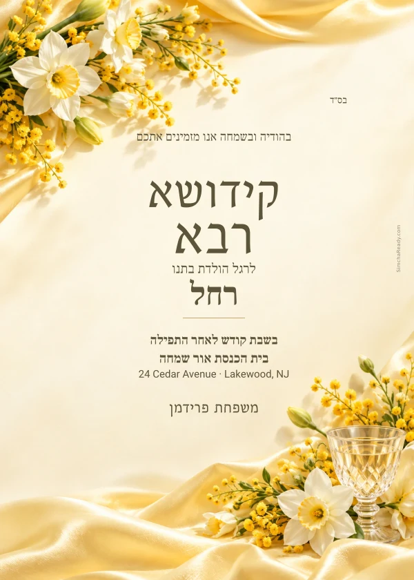 Citron Silk — invitation sample with editable text