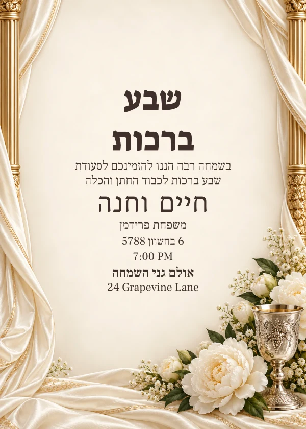 The Ivory Salon · Grand Lettering — ביישפיל פון אן איינלאדענונג מיט טעקסט וואס מען קען טוישן