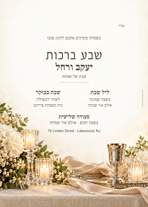 Champagne Table — invitation sample with editable text