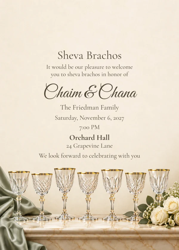 The Wedding Table — invitation sample with editable text