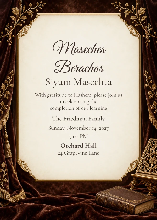 The Golden Study · Personal Letter — invitation sample with editable text
