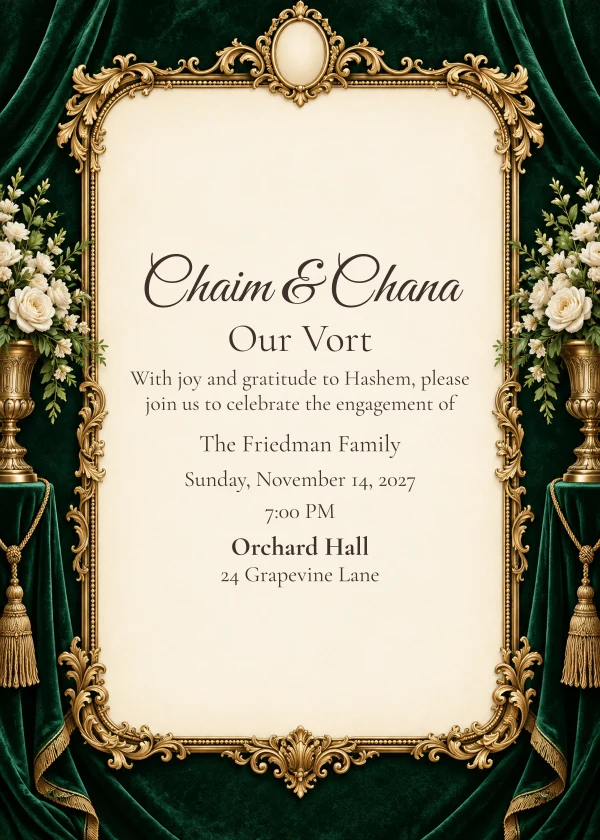 Emerald Salon · Personal Letter — invitation sample with editable text