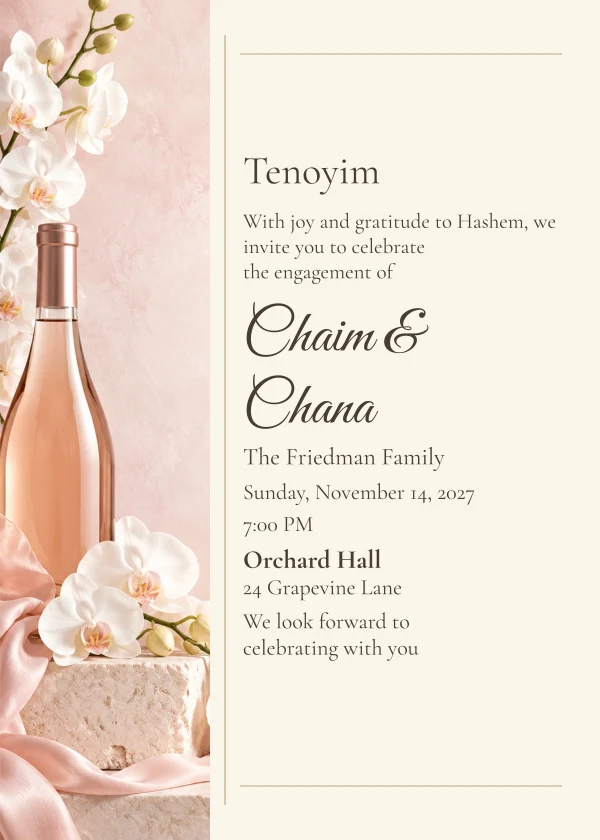 Orchid & Silk — invitation sample with editable text