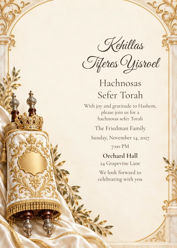 The Ivory Crown · Personal Letter — invitation sample with editable text