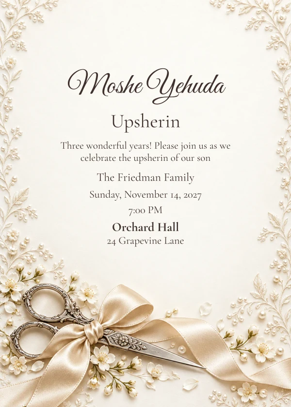Ivory Scissors · Personal Letter — invitation sample with editable text