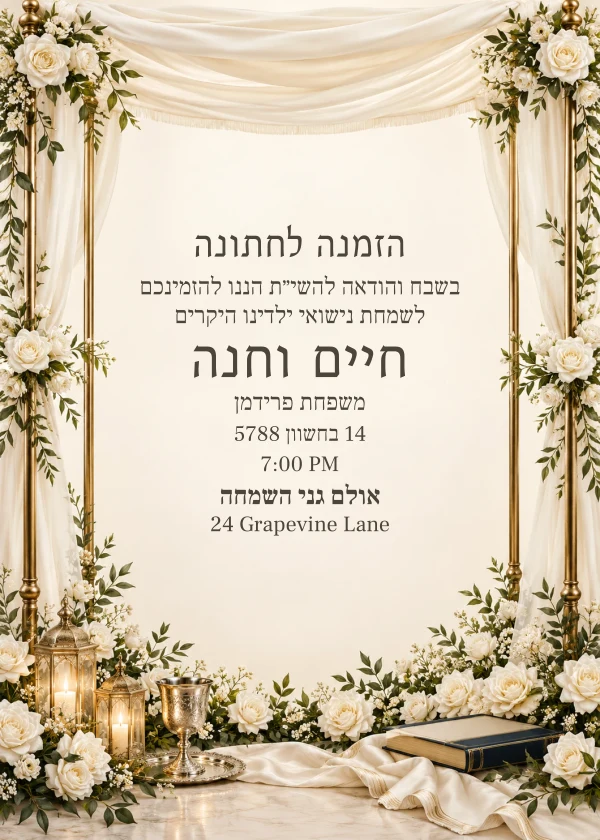 The Canopy Garden — invitation sample with editable text
